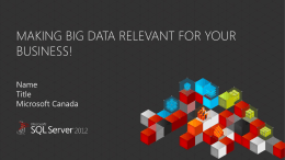 Big Data - Microsoft
