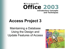 Access Project 3