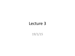 Lecture 3 - More SQL