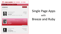 Breeze, Data, and the Single Page App