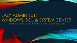 LazyAdmin101_Windows_SQL_SystemCenter