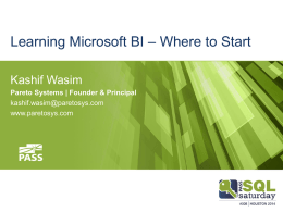 Learning Microsoft BI – Where to Start