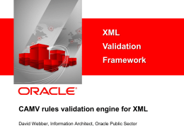 CAMV XML Validation Framework