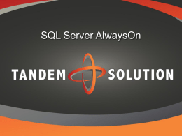 SQL Server AlwaysOn