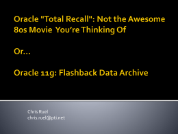 Oracle "Total Recall"