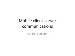 Mobile client-server communications