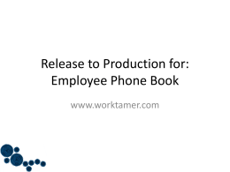 Release to Production