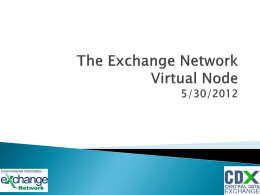 Cloud Computing - The Exchange Network