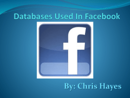 Databases Used In Facebook