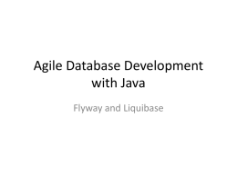 Nov 15 2012 - Agile Database Development