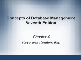 Chapter 4 - Keys and Relationships