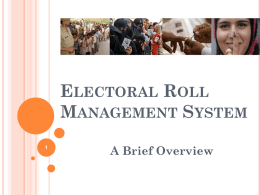 Electoral Roll Management System