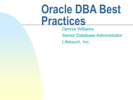 DBA Best Practices