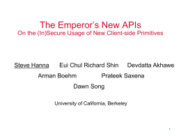 The Emperor`s New APIs