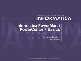 informatica_Training-Seep - Object Arena Software Solutions