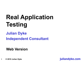 Real Application Testing