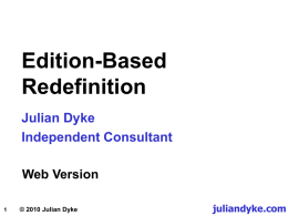 Edition-Based Redefinition
