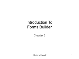 INTRODUCTION TO FORMS BUILDER