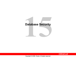 Oracle Transparent Data Encryption (TDE)