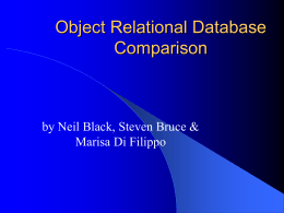 Object Relational Database Comparison