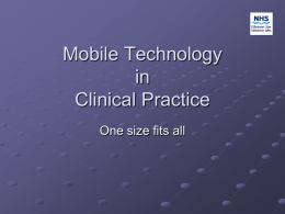 Mobile Technology in Clinical Practice