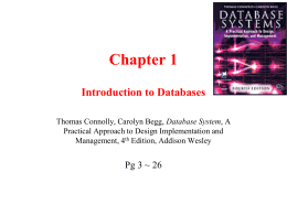 CHAPTER 1 INTRODUCTION TO DATABASES