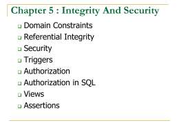 Chapter 5 - Integrity And Security