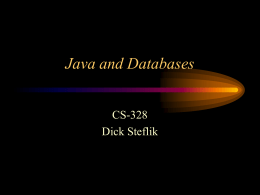 JDBC - Database Drivers - Computer Science