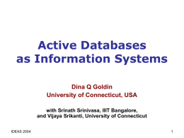 Active Databases as Information Systems