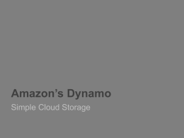 Amazon’s Dynamo - Northwestern University