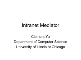 Intranet Mediator - University of Washington