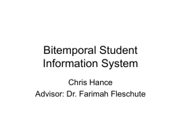 Bitemporal Student Information System