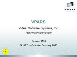 VPARS - Virtual Software Systems, Inc.