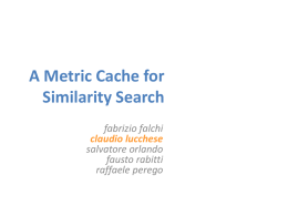 A Metric Cache for Similarity Search