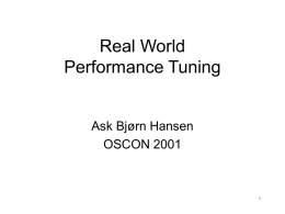 PowerPoint Presentation - Real World Performance Tuning