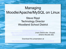 Managing Moodle/Apache/MySQL on Linux