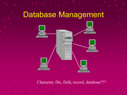 Database Management - Northern Illinois University