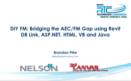 DIY FM: Bridging the AEC/FM Gap using Revit DB Link, ASP