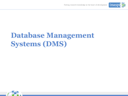 Database Management Systems (DMS)