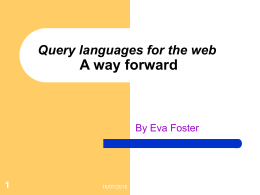Query languages for the web