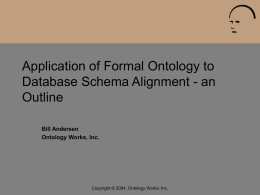 Application of Formal Ontology to Database Schema