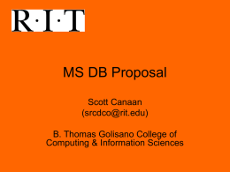 MS DB Proposal