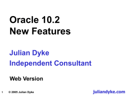 Oracle 10.2 New Features