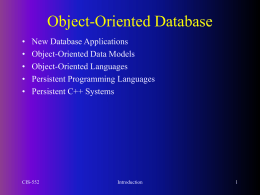 Object-Oriented Database