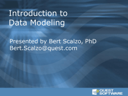 Intro to Data Modeling