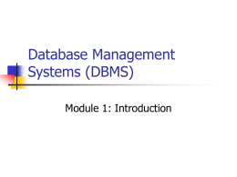 Database Management Systems - The Institute of Finance