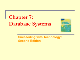 Chapter 7: Database Systems