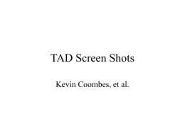 TAD Screen Shots - MD Anderson Bioinformatics