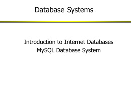 MySQL Introduction