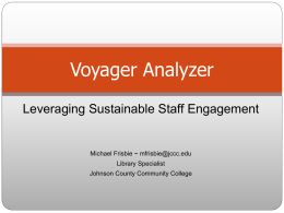 Voyager Analyzer - Wichita State University